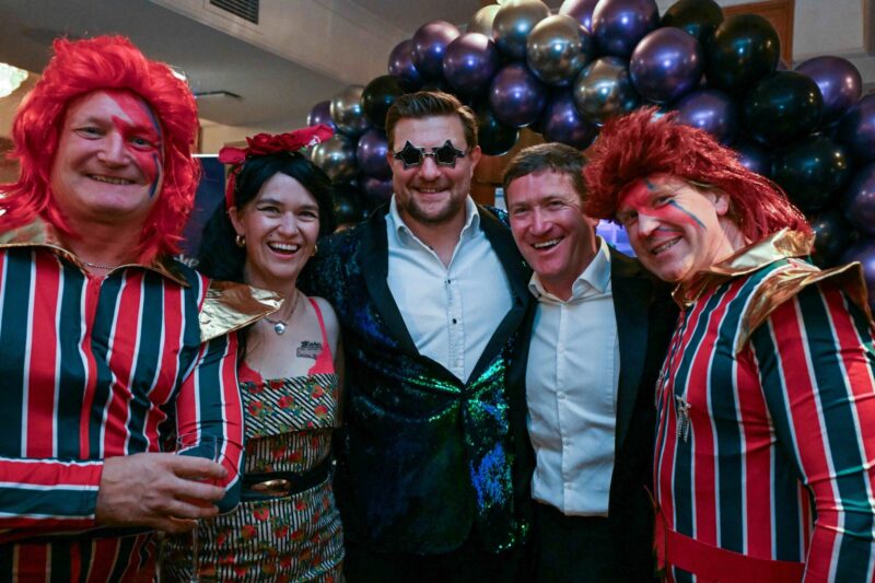 Rocking in Birmingham are (from left) Nick Warwick, of Nolan Associates, Sarah Tibbetts of BTS, Jon Robinson of Barberry, Simon Handslip of EPIL and Ben Tibbetts of BTS.